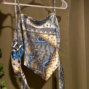 Patterned bandana top